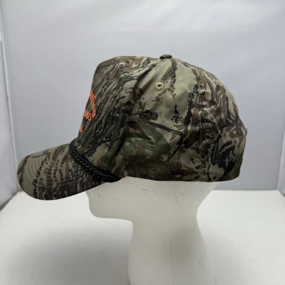Vtg Camo Hat Triple H Hunting 2003 Colome SD Pheasant Adjustable Trucker - Picture 2 of 5